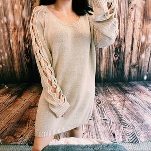 Venus lace up sweater